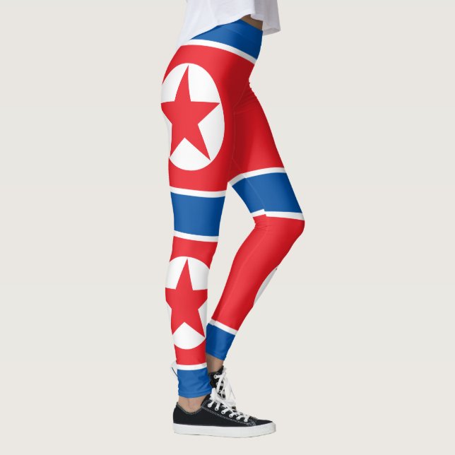 North Korea Flag Leggings (Right)