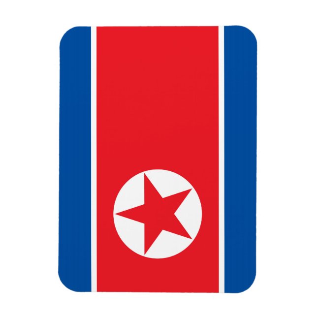 North Korea Flag Magnet (Vertical)