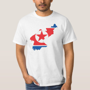 North Korea flag map T-Shirt