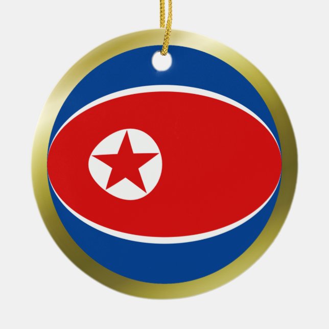North Korea Flag Ornament (Front)
