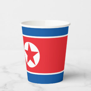 North Korea Flag Paper Cups