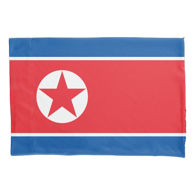 North Korea Flag Pillowcase (Front)