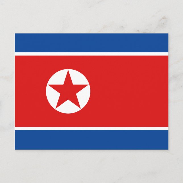 North Korea Flag Postcard (Front)