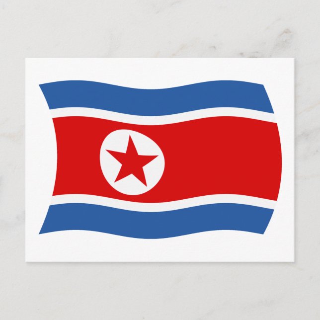 North Korea Flag Postcard (Front)