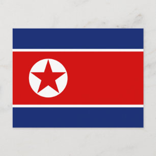 North Korea Flag Postcard
