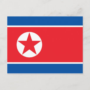 North Korea Flag Postcard