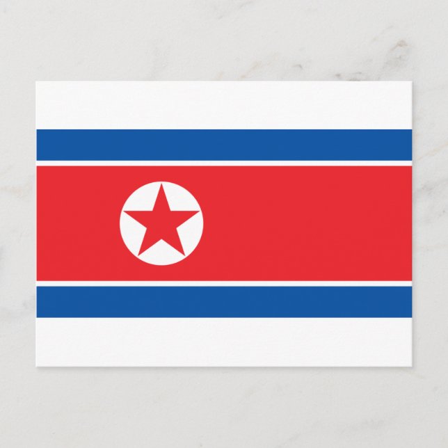 North Korea Flag Postcard (Front)