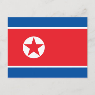 North Korea Flag Postcard