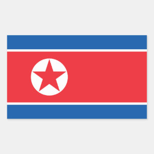 North Korea Flag Rectangular Sticker
