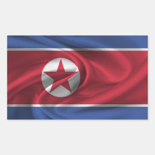 North Korea Flag Rectangular Sticker
