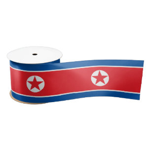 North Korea Flag Satin Ribbon