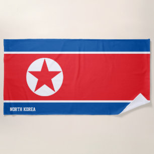 North Korea Flag Splendid Patriotic Beach Towel