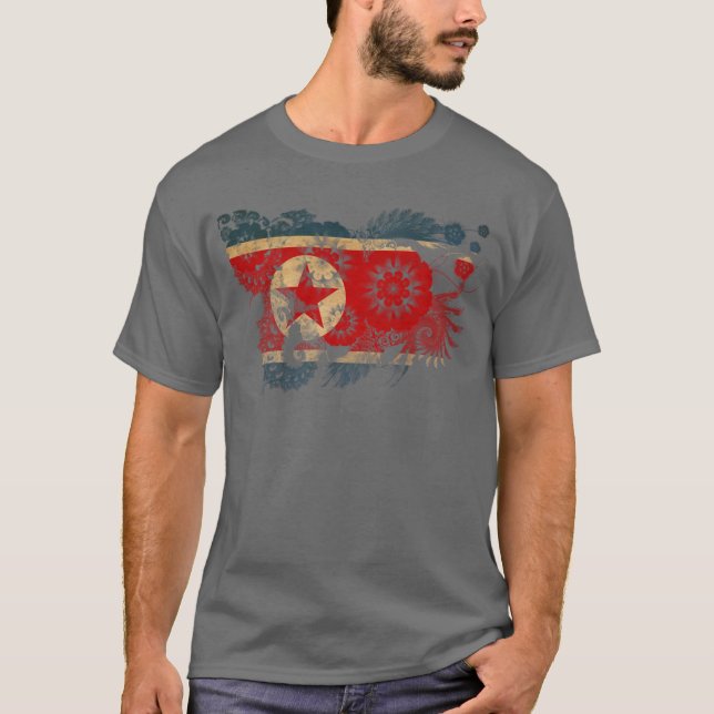 North Korea Flag T-Shirt (Front)