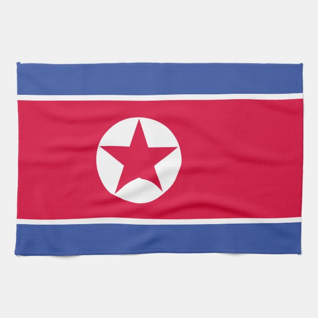North Korea flag Tea Towel (Horizontal)