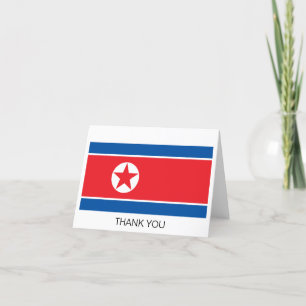 North Korea Flag Thank You Card