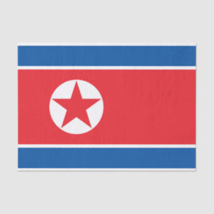 North Korea Flag Tissue Paper