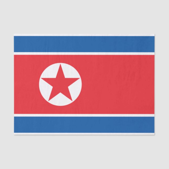 North Korea Flag Tissue Paper (Front)