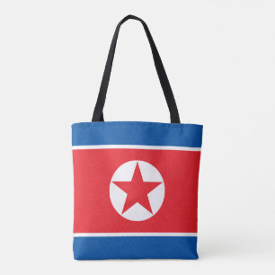 North Korea Flag Tote Bag