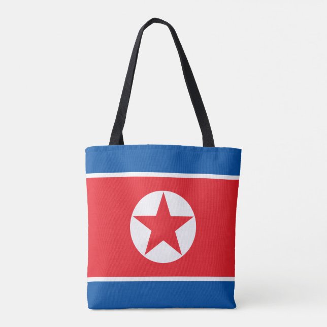 North Korea Flag Tote Bag (Back)