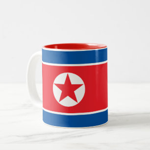North Korea Flag Two-Tone Coffee Mug