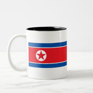 North Korea Flag Two-Tone Coffee Mug