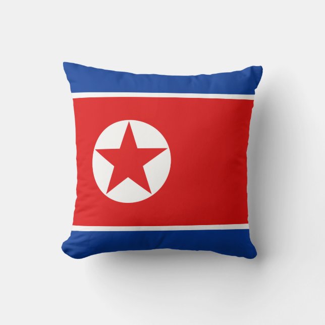 North Korea Flag x Flag Pillow (Front)