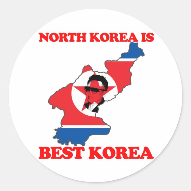 North Korea is Best Korea Classic Round Sticker (Front)