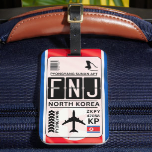 North Korea Luggage Tag