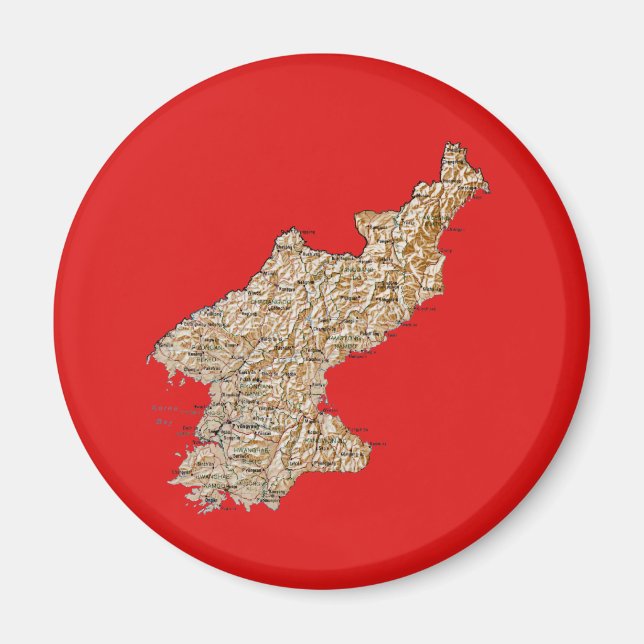 North Korea Map Magnet (Front)