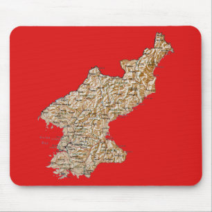 North Korea Map Mousepad
