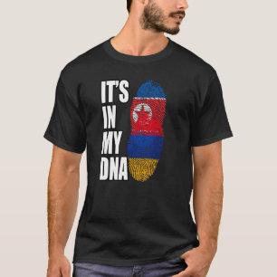 North Korean And Armenian Mix DNA Heritage Flag T-Shirt