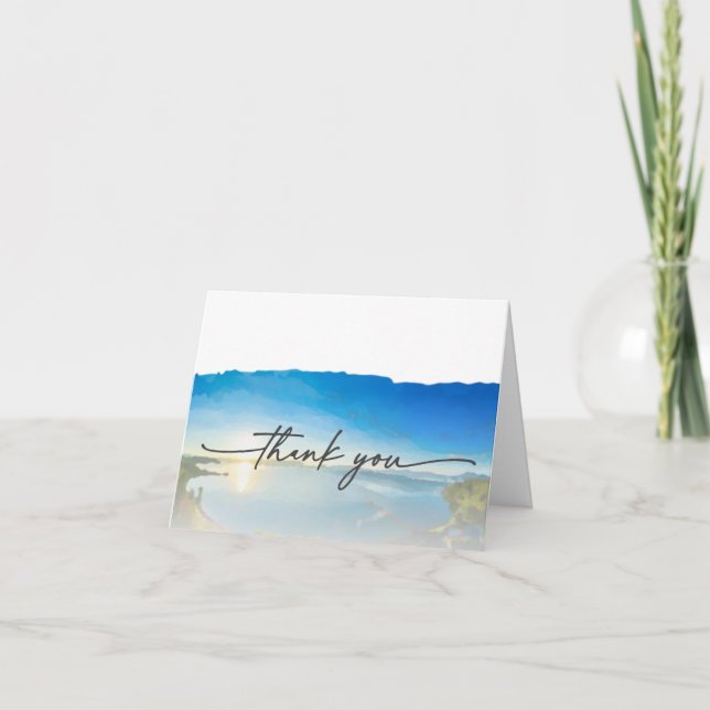 North Lake Tahoe Destination Wedding  Thank You Card (Front)
