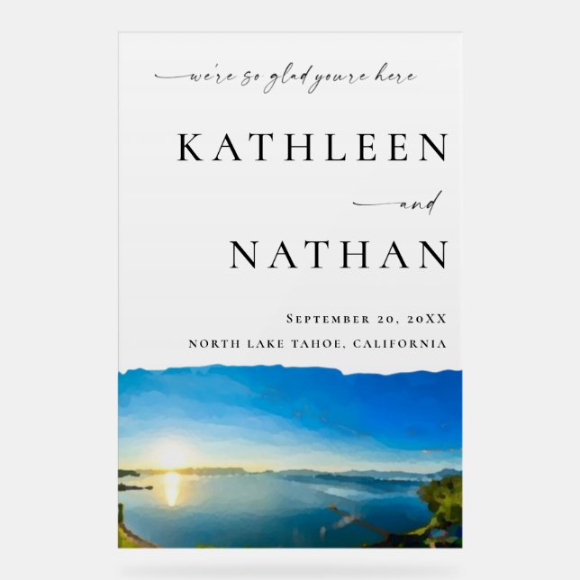 North Lake Tahoe Destination Welcome Acrylic Sign (Front)