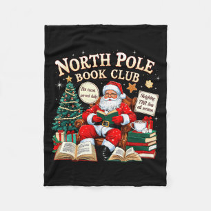 North Le Book Club Cozy Christmas Reading Gift  Fleece Blanket