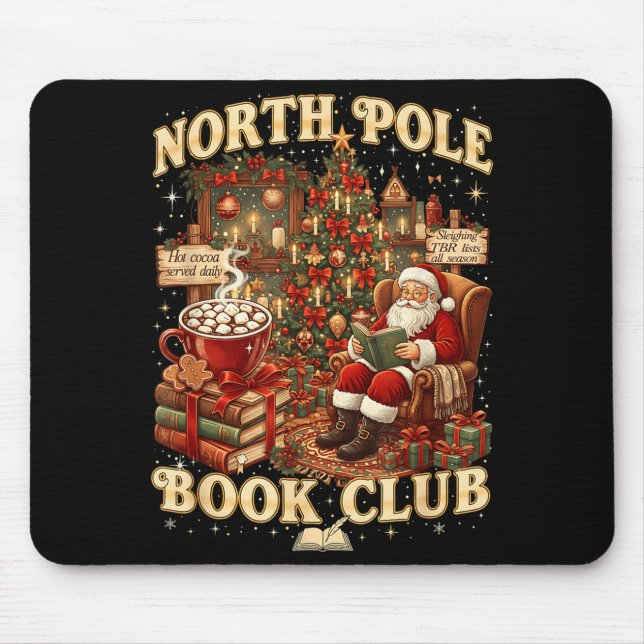 North Le Book Club Cozy Christmas Reading Gift  Mouse Mat (Front)