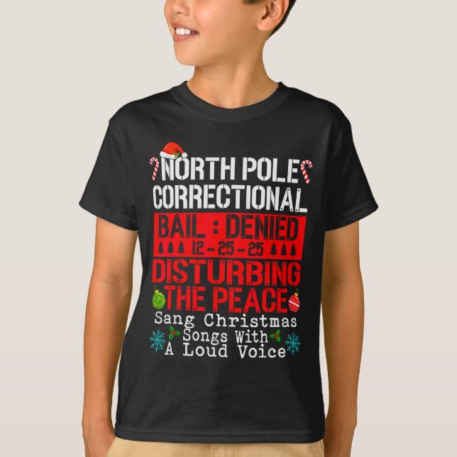 North Le Correctional Sang Christmas Songs With Lo T-Shirt (Front)
