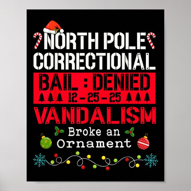 North Le Correctional Vandalism Broke An Ornament  Poster (Front)