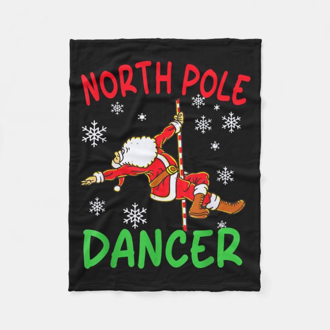 North Le Dancer Funny Santa Joke  Fleece Blanket (Front)