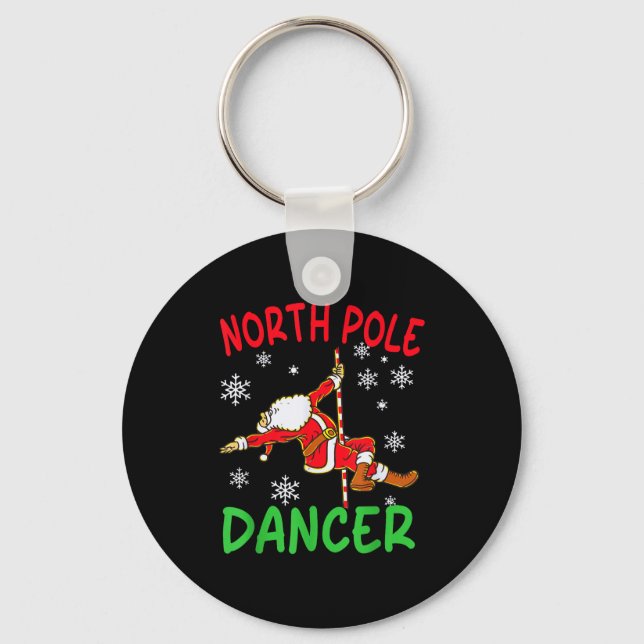 North Le Dancer Funny Santa Joke  Key Ring (Front)