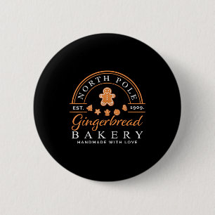 North Le Gingerbread Bakery Baking Christmas Party 6 Cm Round Badge