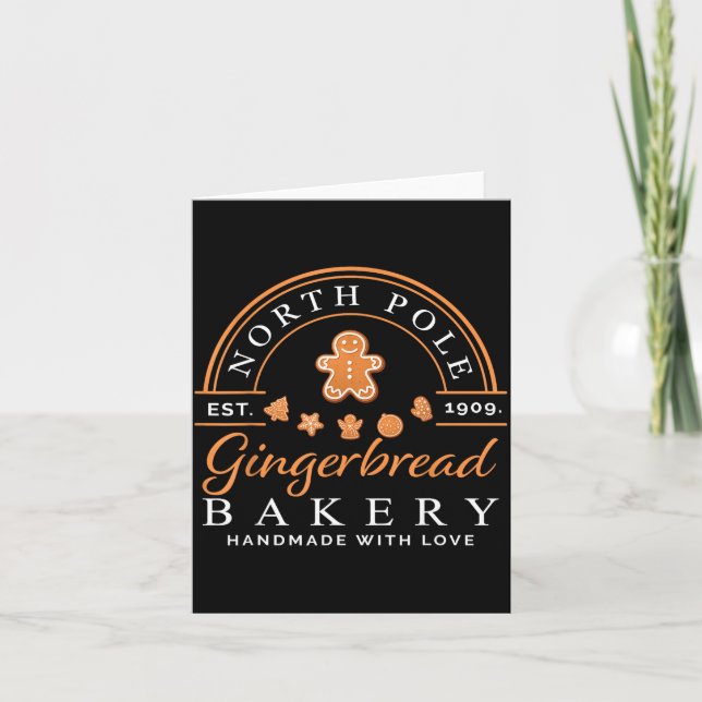 North Le Gingerbread Bakery Baking Christmas Party Card (Front)