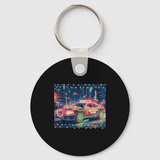 North Le Patrol Christmas Car Tee  Key Ring (Front)