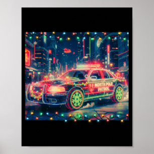 North Le Patrol Christmas Car Tee Poster