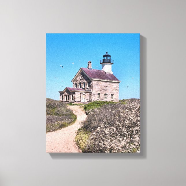 North Lighthouse, Block Island Wrapped Canvas (Front)