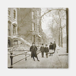 NORTH LINCOLN PARK CHICAGO W. OF MENOMINEE 1890'S MAGNET