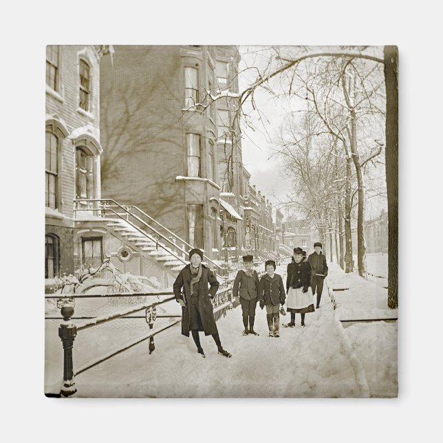 NORTH LINCOLN PARK CHICAGO W. OF MENOMINEE 1890'S MAGNET (Front)