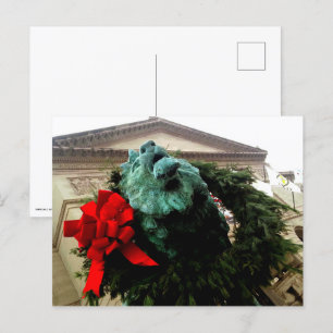 North Lion at the Art Institute of Chicago Holiday Postcard