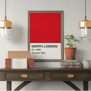 North London Gunner Red - Full Width Poster