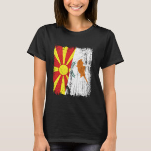 North Macedonia Cyprus Half Flag Macedonian Cyprio T-Shirt