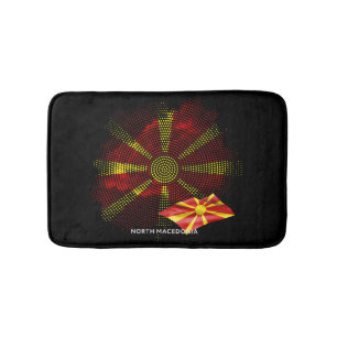 North Macedonia flag Bath Mat